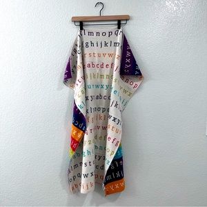 Rainbow abc baby blanket